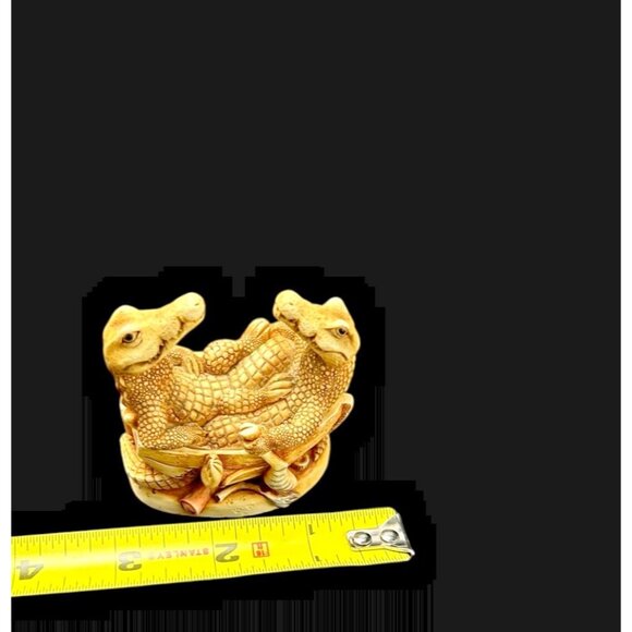 Croc Pot Crocodiles in Boat 1997 Harmony Kingdom Trinket Box Figurine - Picture 10 of 10